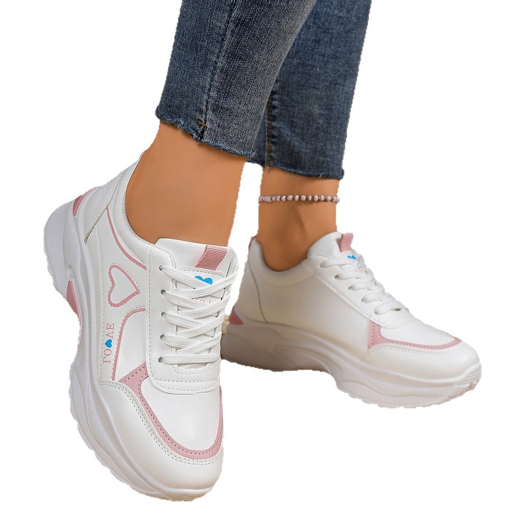 Damen modische Sneakers mit voluminösem Laufsohlen-Design EB