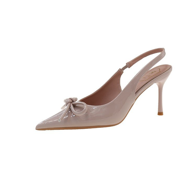 Damen elegante Slingback-Pumps mit Schleifen-Detail EB