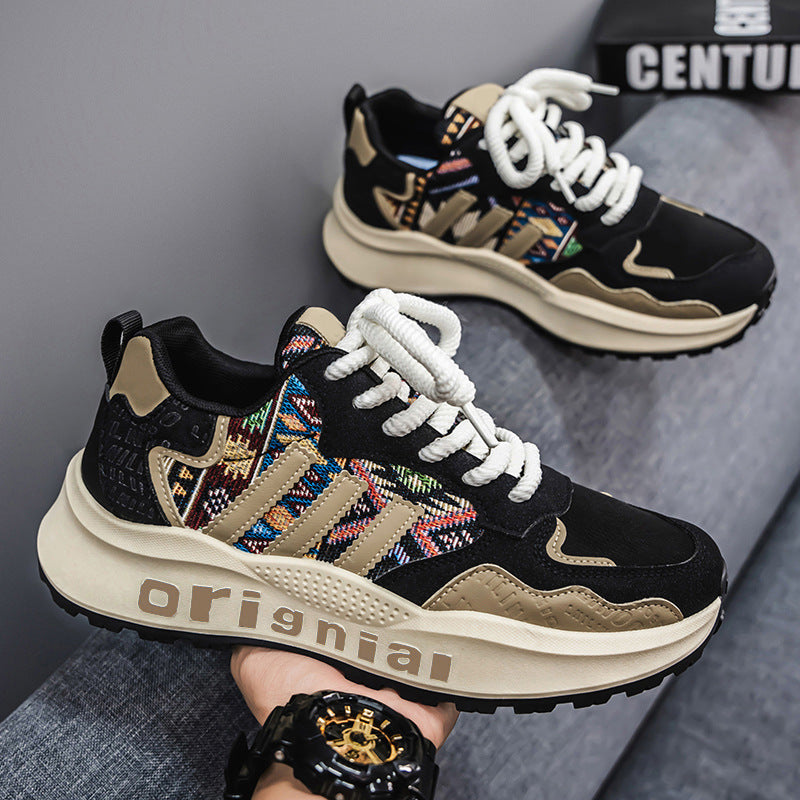 Damen Modische Sneakers mit einzigartigem Ethno-Design und stabiler Struktur EB