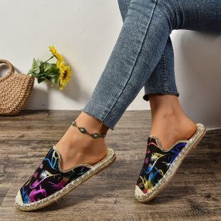 Damen Glitzernde Espadrilles mit bequemer Einlegesohle EB