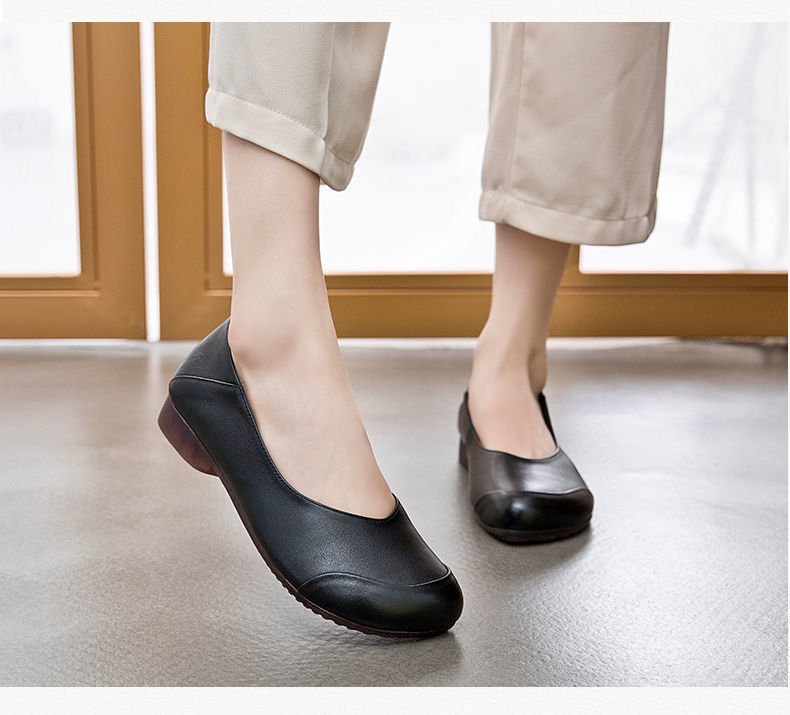 Damen nan elegante Slipper-Ballerina mit ergonomischem Komfortfußbett und dezenter Ziernaht EB