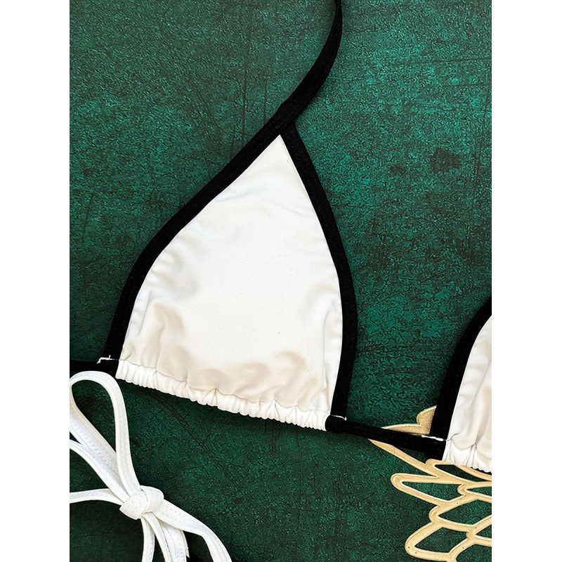 Damen Triangel-Bikini mit verspieltem Cut-Out und regulierbaren Trägern EB