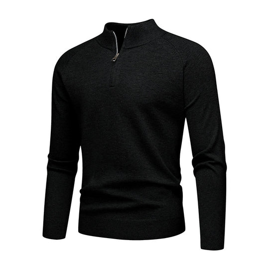 Herren modischer Pullover mit kurzem Reißverschluss EB