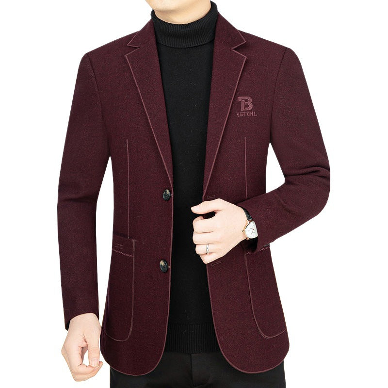Herren Slim-Fit Sakko aus leichtem Mischgewebe mit Struktur EB