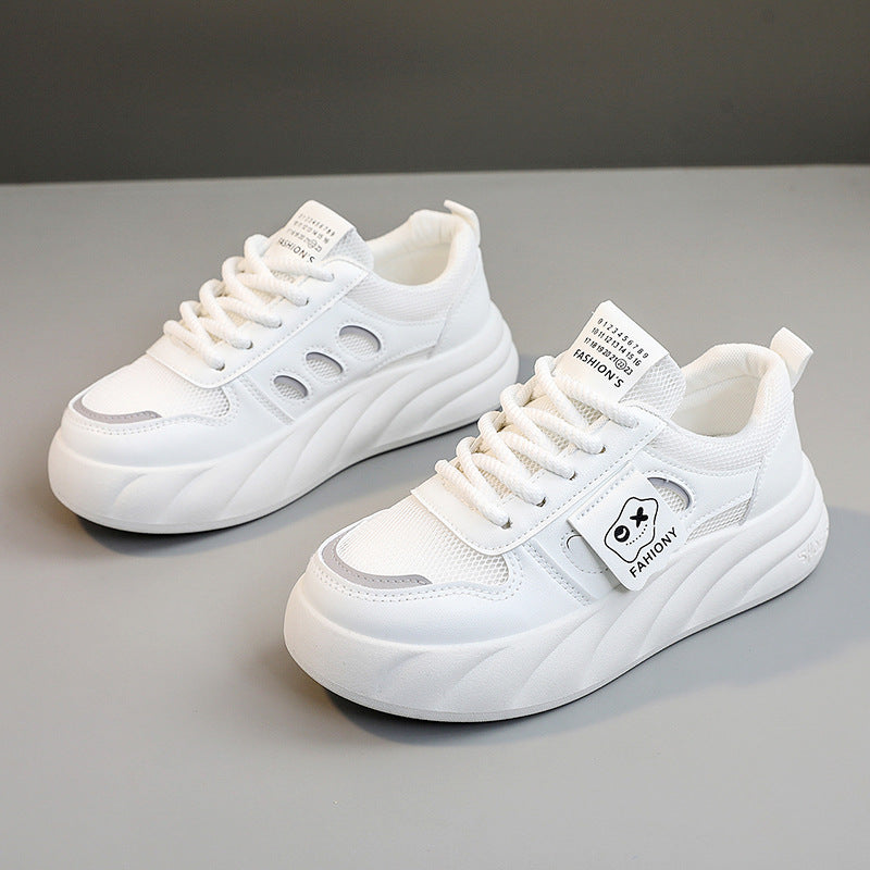 Damen Plattform Sneakers mit modischem Mesh-Obermaterial und dämpfender Sohle EB