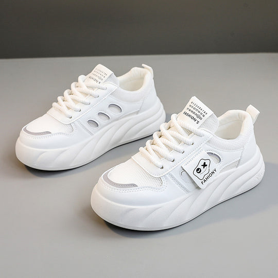 Damen Plattform Sneakers mit modischem Mesh-Obermaterial und dämpfender Sohle EB
