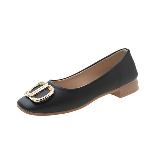 Damen Komfortable Ballerinas mit eleganter Schnallenverzierung EB