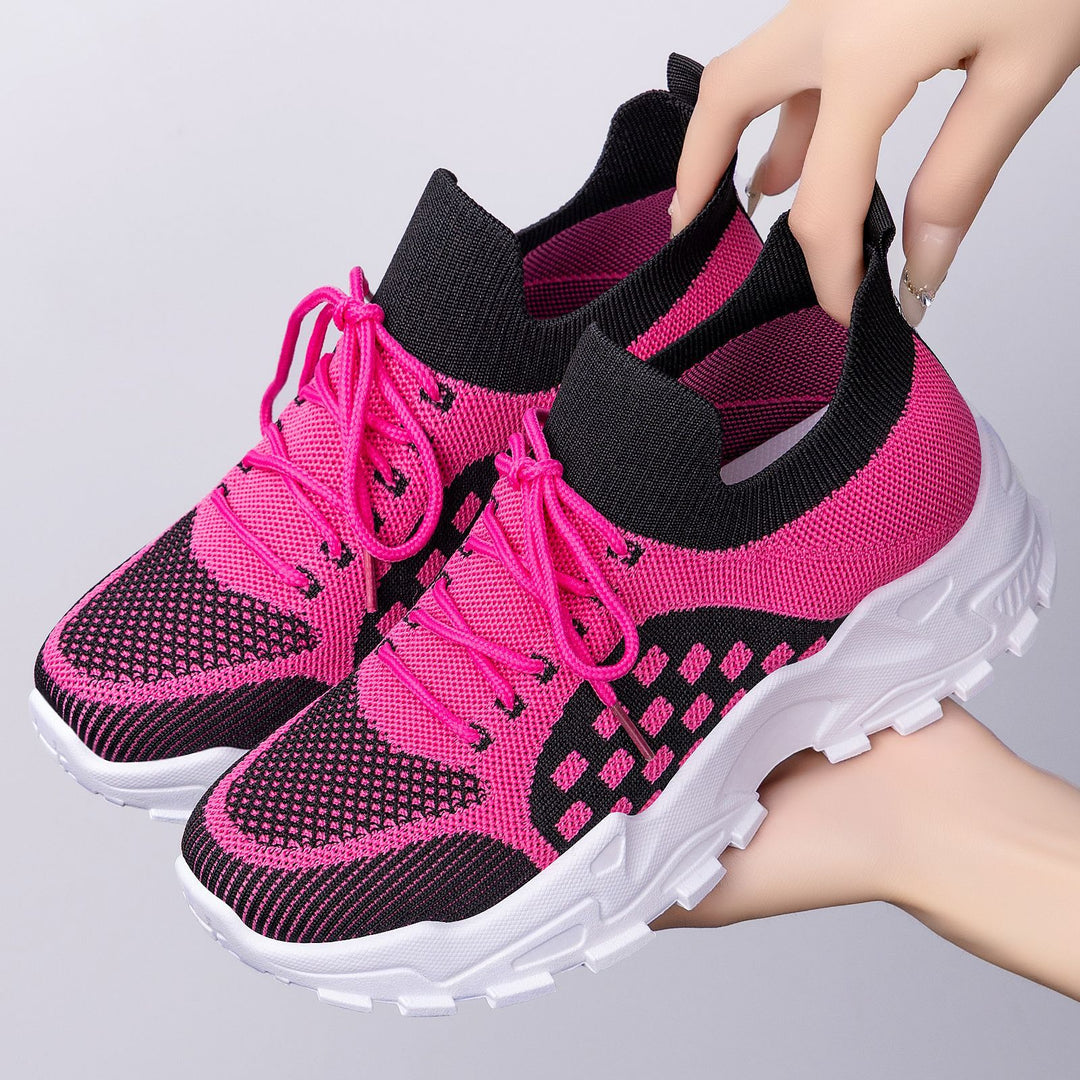 Damen Sportliche Sneaker mit atmungsaktivem und elastischem Obermaterial EB