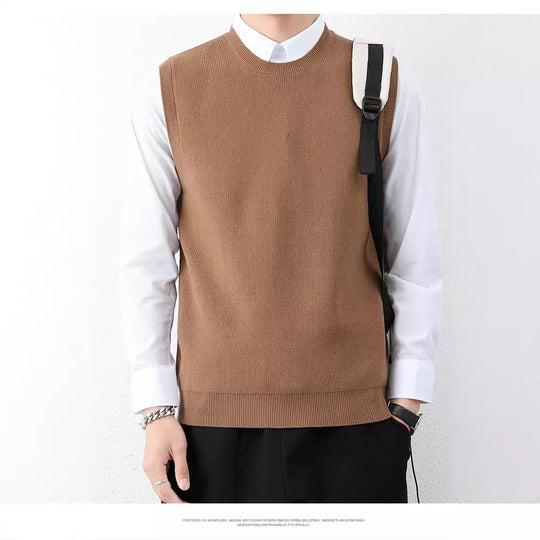 Herren Strickweste mit modernem Feinstrickmuster und bequemer Passform EB