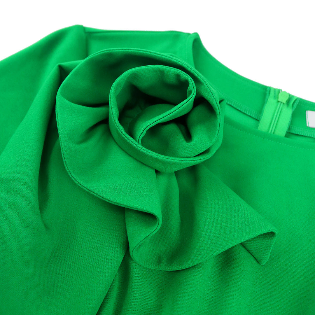 Damen figurbetontes Kleid mit hoppelndem Blüten-Design EB