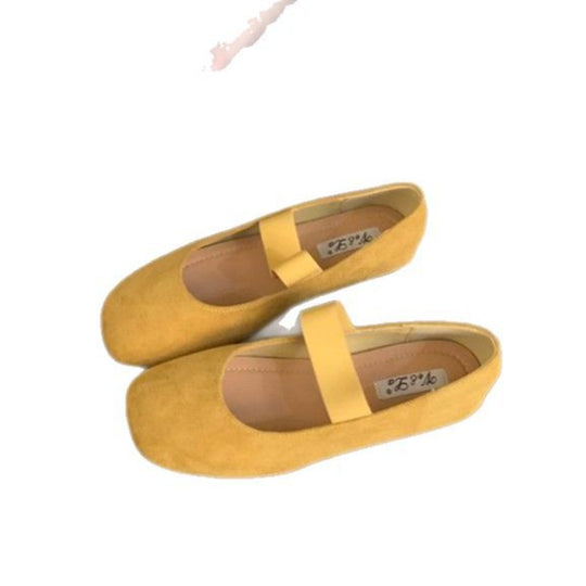 Damen elegante Ballerinas mit modischem Riemchen EB
