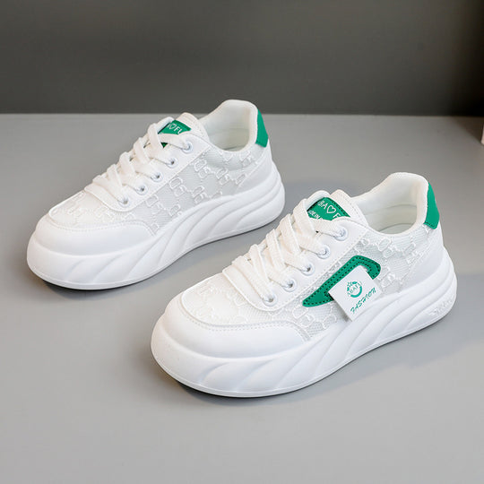 Damen modische Chunky Sneakers mit elegante Oberflächenstruktur EB