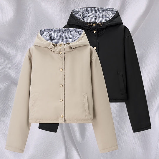 Damen Utility-Jacke mit abnehmbarer Kapuze und praktischen Taschen EB