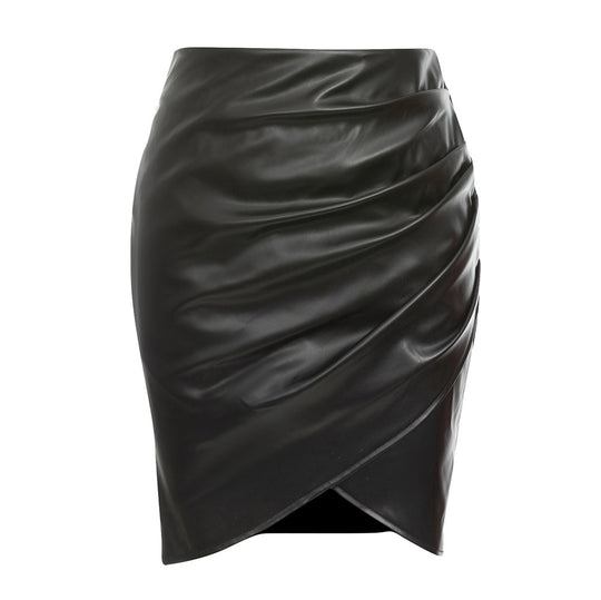 Damen rock mit asymmetrischer Drapierung und schickem Schnitt EB