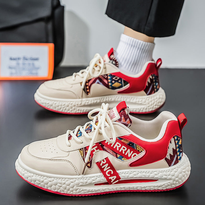 Damen modische Sneakers mit innovativem Obermaterial und strukturierter Sohle EB