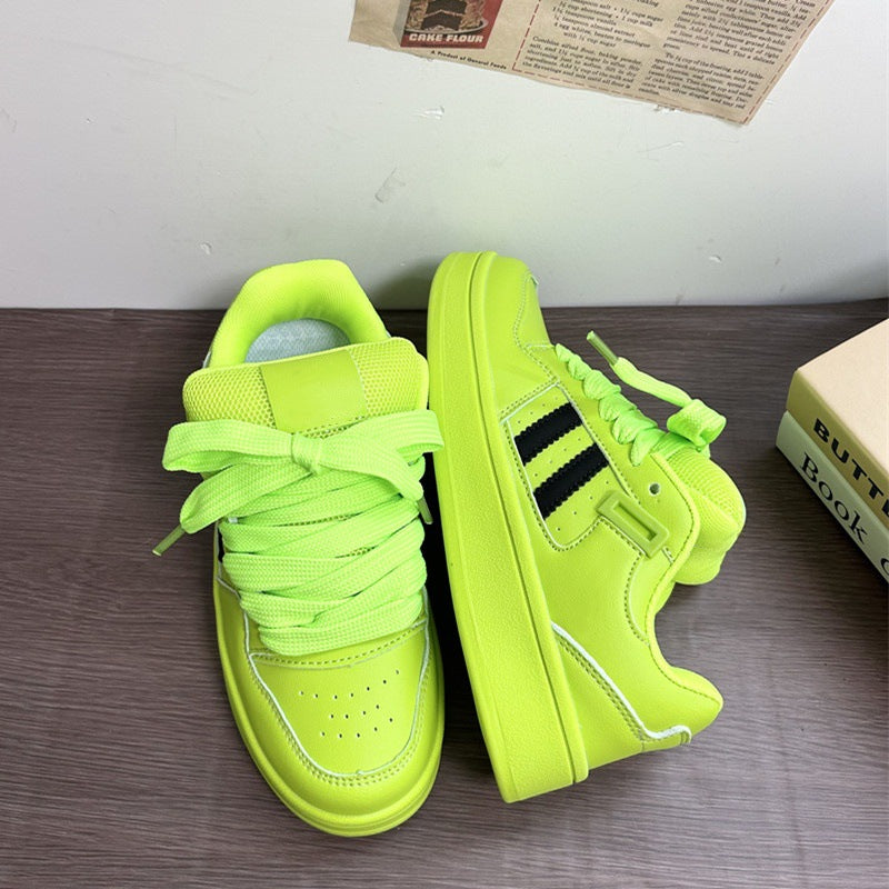 Damen Sportliche Sneakers mit atmungsaktivem Mesh-Obermaterial und modischer Schnürung EB