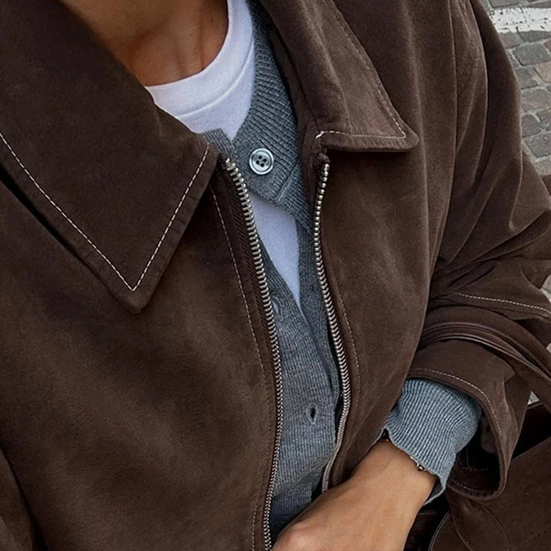 Damen Elegante Oversized-Jacke im lässigen Stil EB