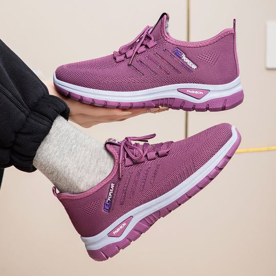 Damen Sportliche atmungsaktive Sneakers mit dämpfender Sohle EB