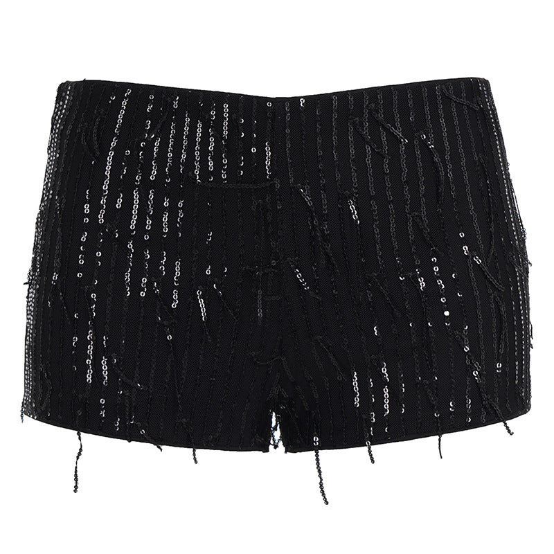 Damen glamouröse Pailletten-Shorts EB