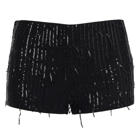 Damen glamouröse Pailletten-Shorts EB
