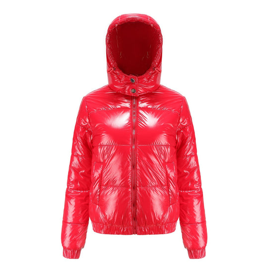 Glänzende Wasserabweisende Thermo Komfort Winterjacke Damen | EB