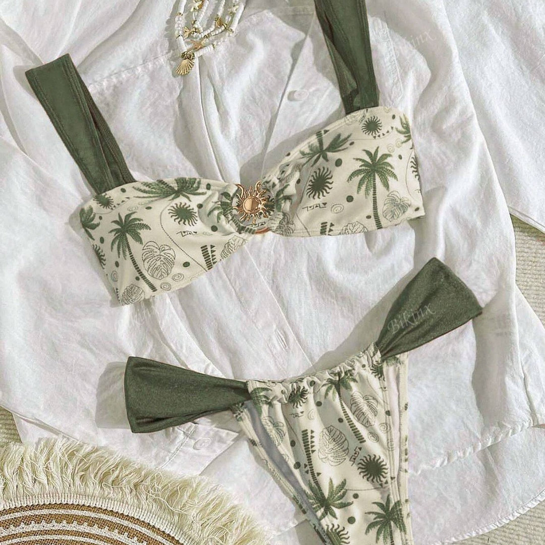 Damen Bikini-Set mit tiefem V-Ausschnitt und komfortablen Trägern EB