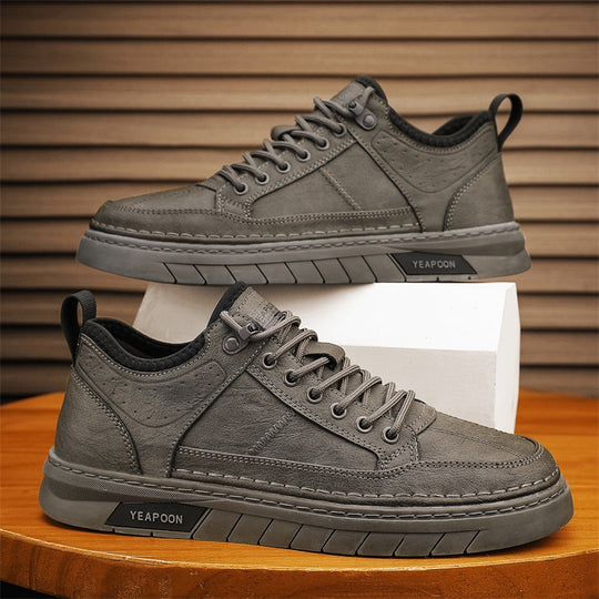 Damen sportive Sneakers aus hochwertigem Kunstleder mit rutschfester Sohle EB