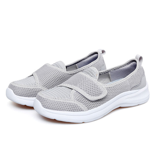 Damen Atmungsaktive Slip-On Sneakers mit praktischem Klettverschluss EB