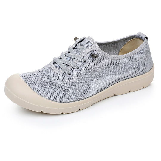 Damen Atmungsaktive Lace-Up Sneakers mit flexiblem Fußbett EB