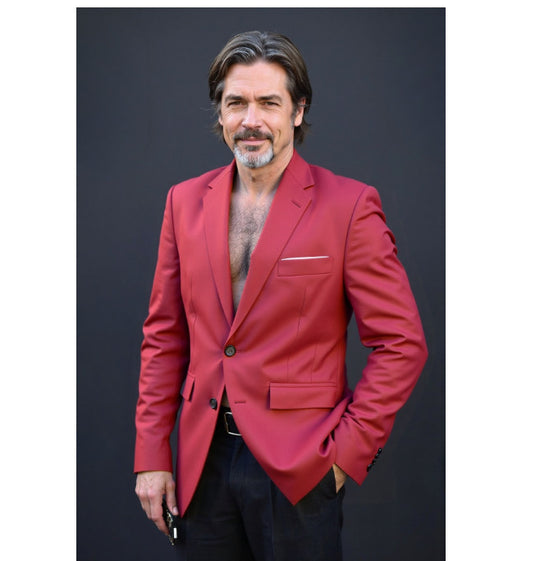 Herren nan taillierter Business-Blazer aus Stretchgewebe mit Brusttasche und schlanker Silhouette EB