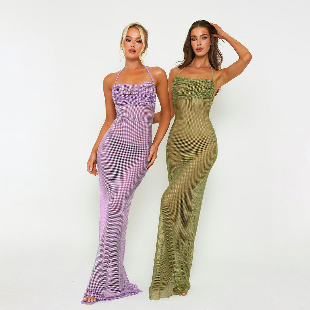 Damen Glamouröses Abendkleid mit funkelnden Details EB