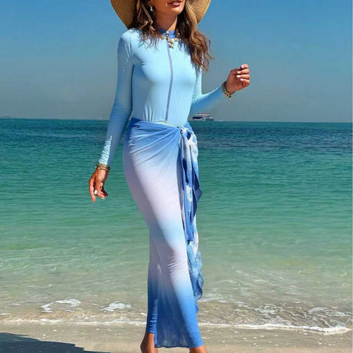 Damen Langärmliger Surfsuit mit Wickelrock EB