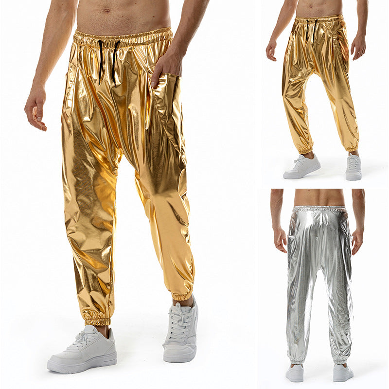 Herren Sportliche Relaxed-Fit Trainingshose mit reflektierender Oberfläche EB