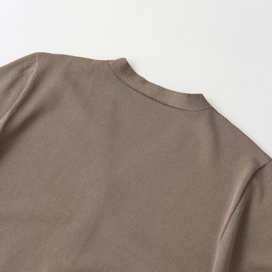 Damen Strickjacke mit V-Ausschnitt und kurzen Ärmeln EB