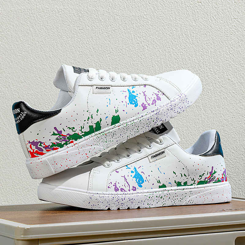 Unisex Freizeit-Sneaker mit Farbspritz-Design und gepolstertem Komfortfußbett EB