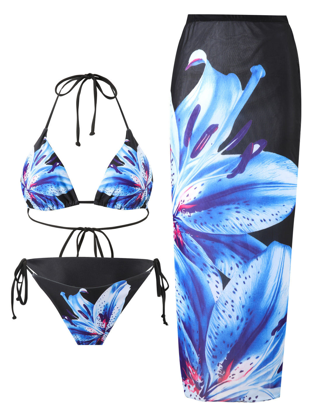 Damen Bikiniset mit elegantem Strandrock EB