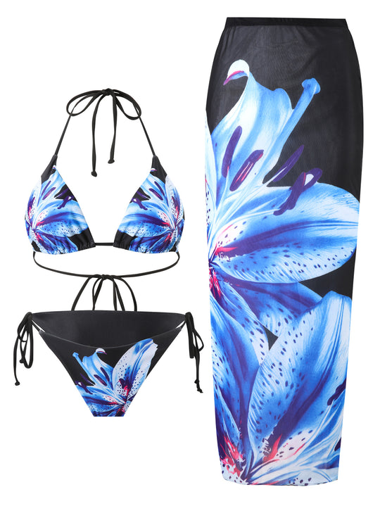 Damen Bikiniset mit elegantem Strandrock EB