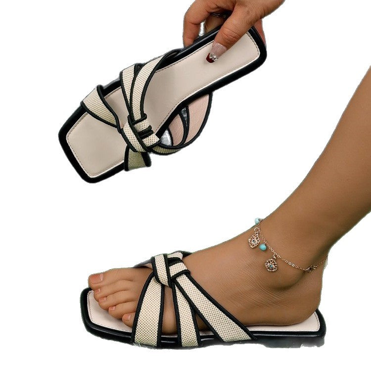 Damen offene Riemchen-Sandalen mit verspieltem Design EB