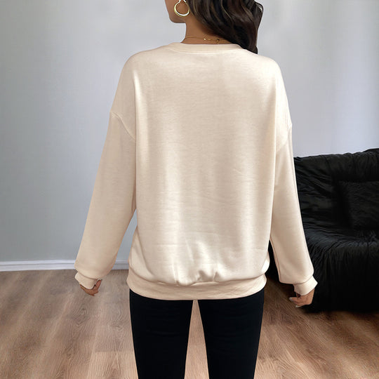 Damen Sweatshirt mit glitzerndem Schleifendetail EB