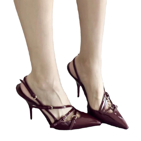 Damen Elegante Slingback-Pumps mit modischem Riemendesign EB