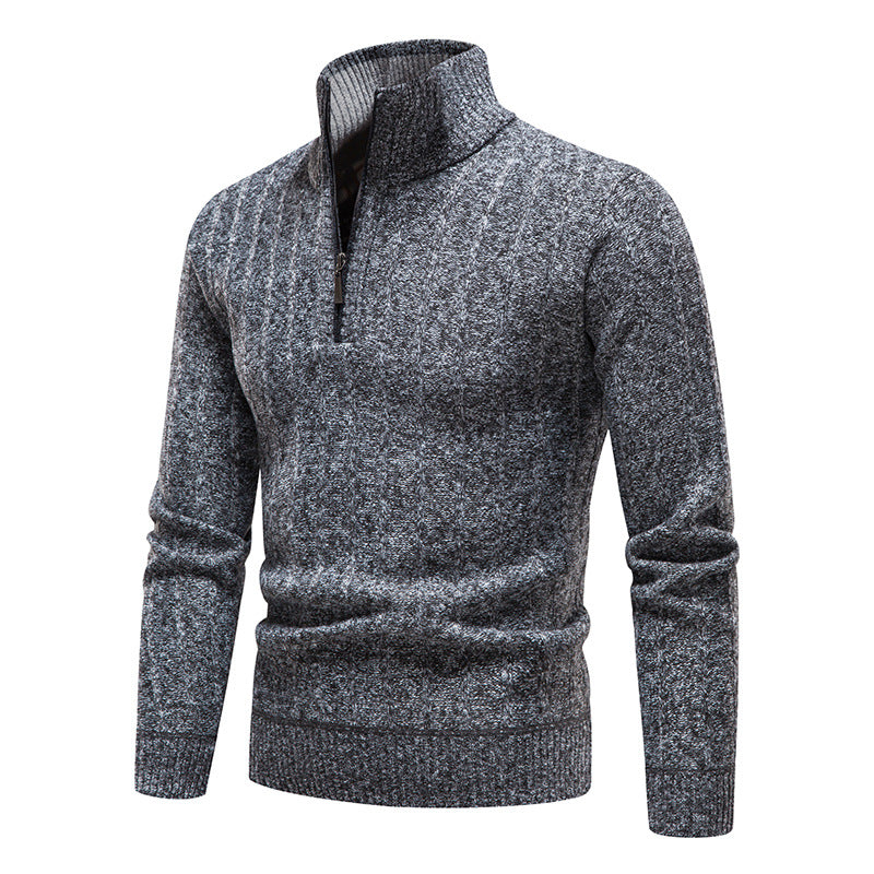 Herren modischer Rollkragenpullover mit Reißverschluss EB