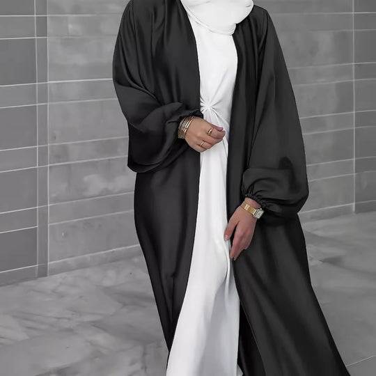 Damen eleganter Longcardigan aus fließendem Material mit weitem Schnitt EB
