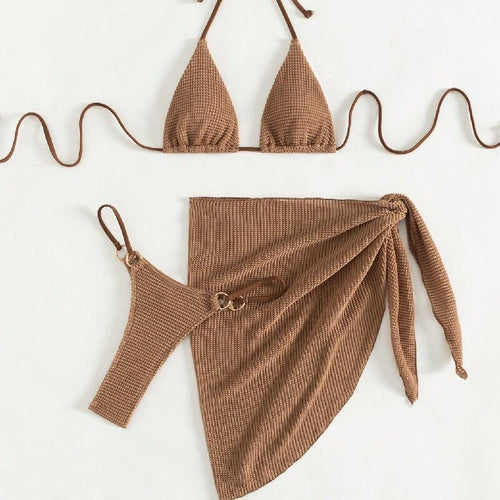 Damen Triangel-Bikini mit Wickelrock EB