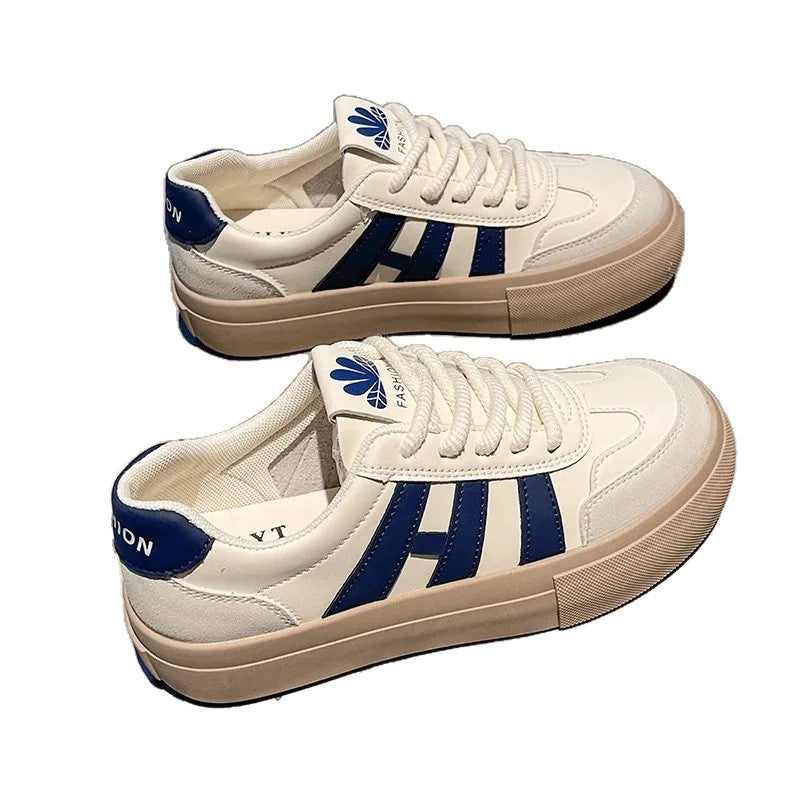 Damen Modische Plateau-Sneaker mit atmungsaktiver Oberfläche und rutschfester Sohle EB