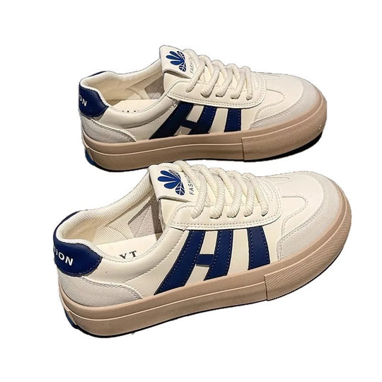 Damen Modische Plateau-Sneaker mit atmungsaktiver Oberfläche und rutschfester Sohle EB