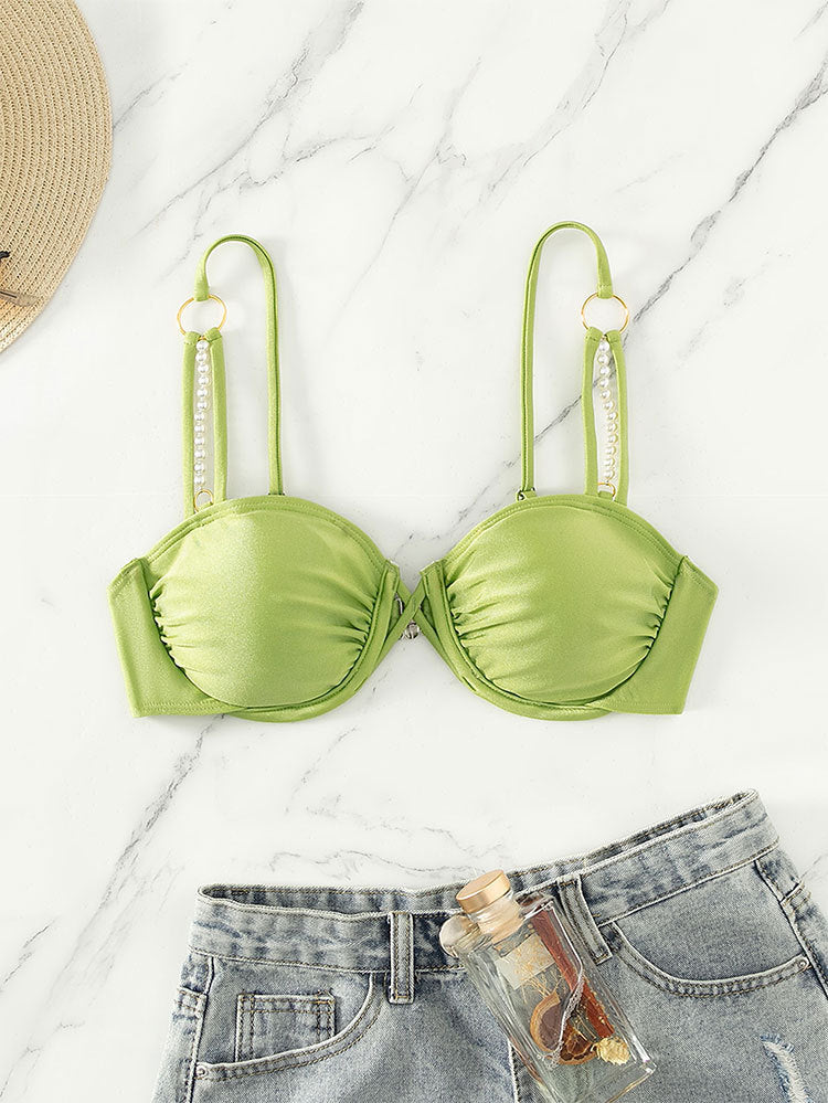 Damen Bikinioberteil mit eleganten Perlendetails EB