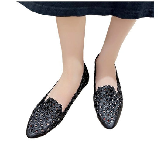 Damen Elegante Slipper mit atmungsaktiver Lochmuster-Oberfläche EB