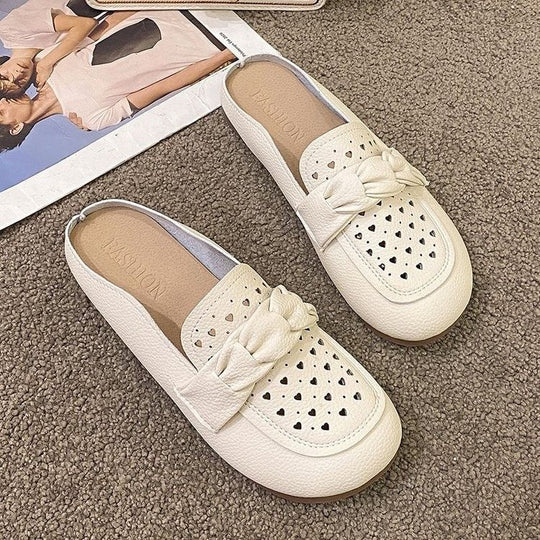Damen Komfortable Slip-On Mokassins mit verspieltem Herzdetail EB