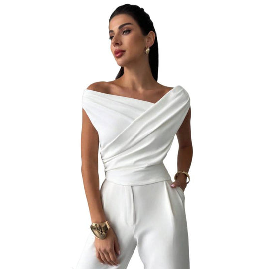 Damen Wickeloberteil mit weichem Stoff und elegantem Design EB