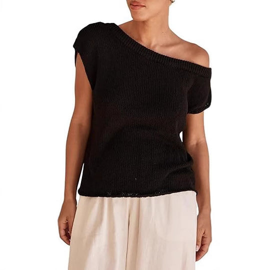 Damen Off-Shoulder Strickoberteil EB